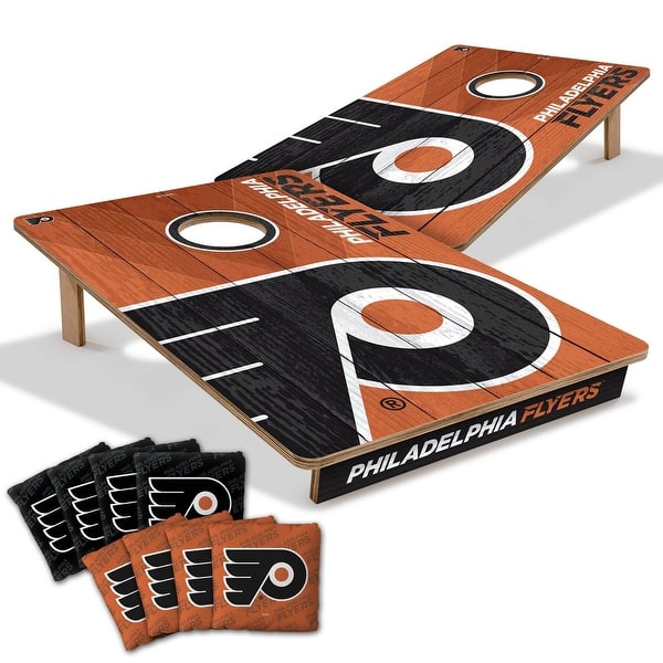slide 2 of 7, Philadelphia Flyers NHL Tailgate Cornhole Board Set Include Carrying Case