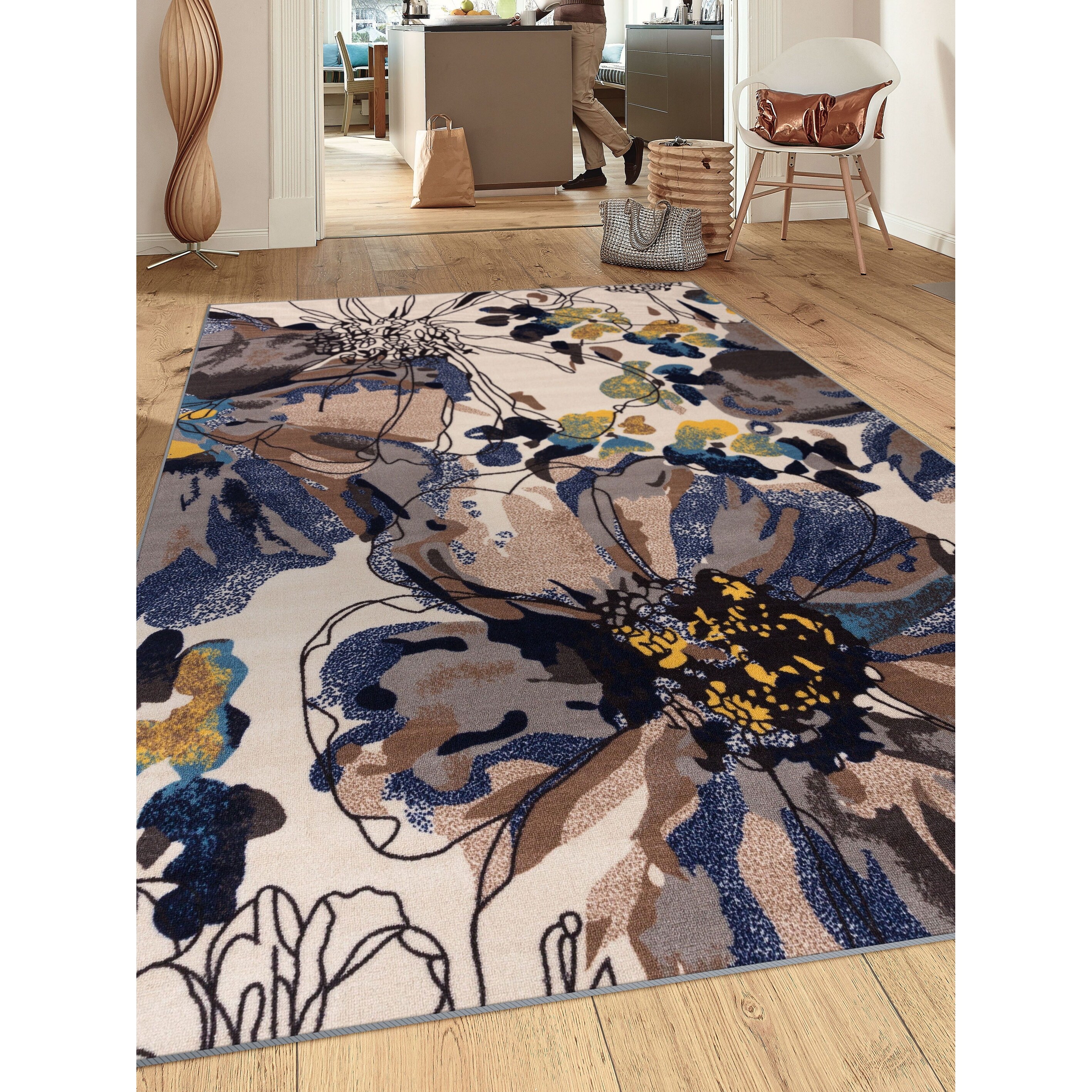 Cream Rugshop Modern Floral Area Rug 2 X 3 Cream Rugshop Modern Floral Area Rug 2 X 3