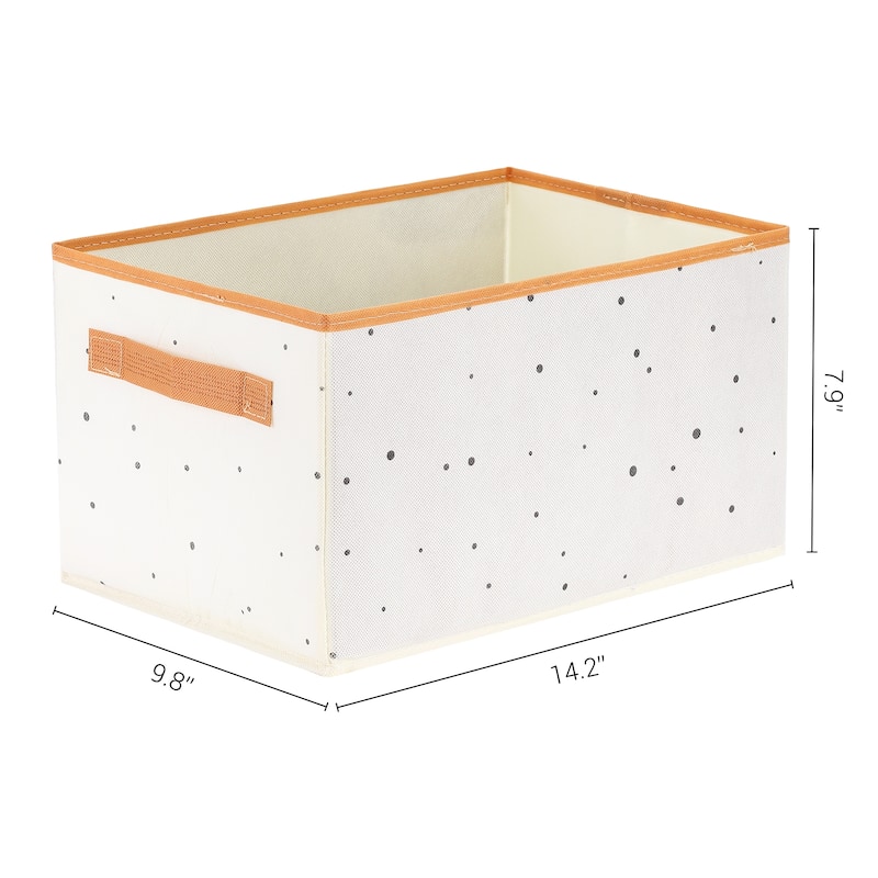 Storage Cube, Fabric Collapsible Storage Basket w Handles for Closet - 14x10x8"