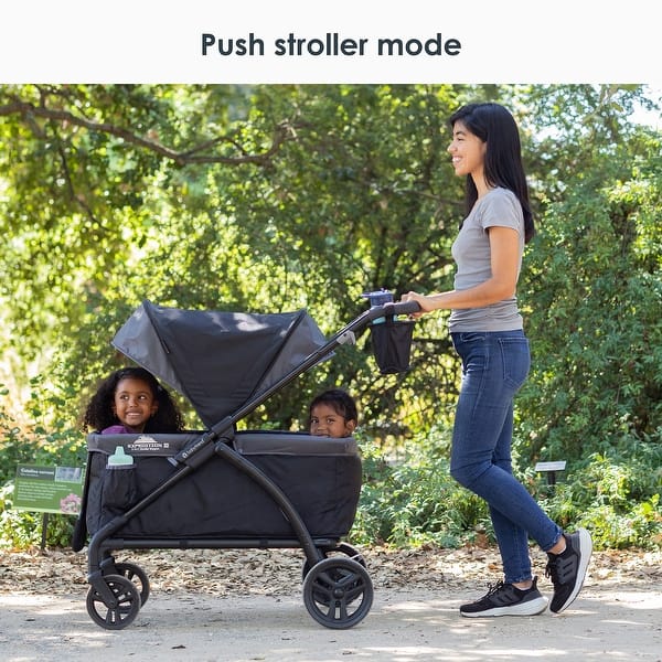 Baby Trend Kids Expedition LTE 2-in-1 Stroller Wagon - Madrid Black