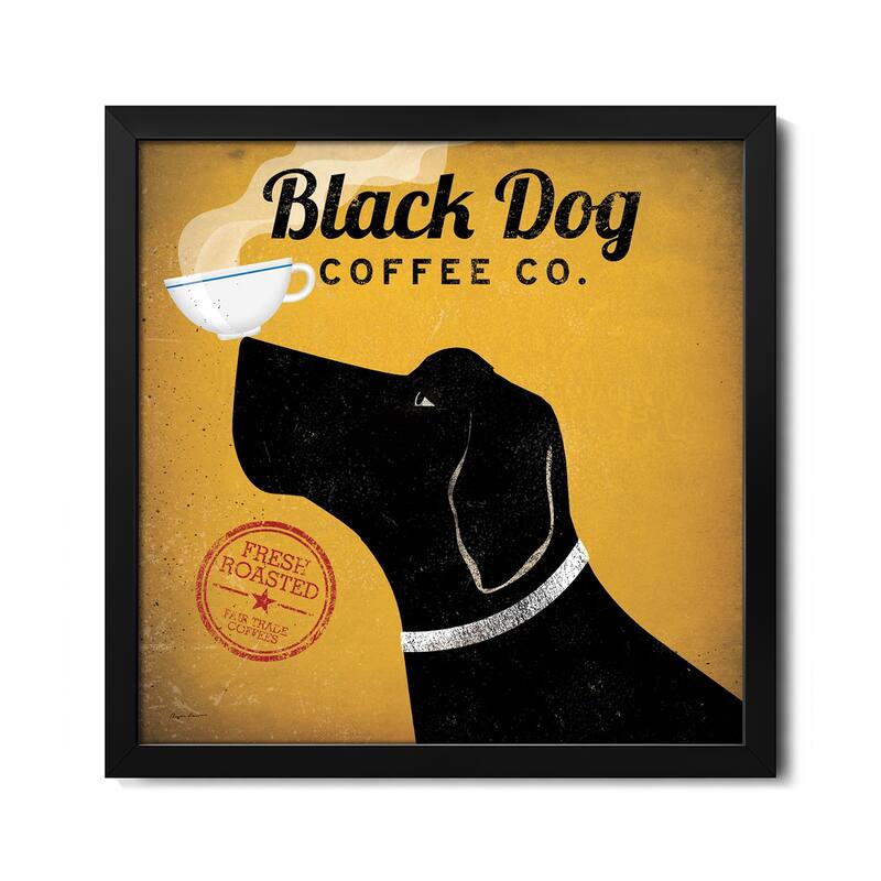 Black Dog Coffee Co. Premium Framed Poster by Ryan Fowler - Black - 24x24x1