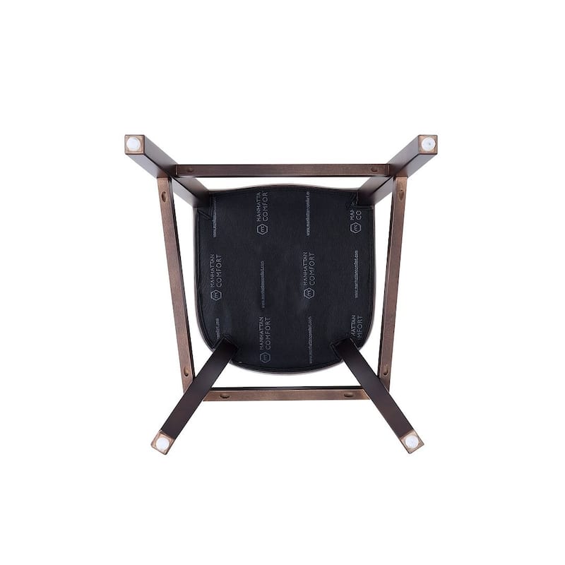 Manhattan Comfort Fifth Avenue 45 in. Walnut Beech Wood Bar Stool