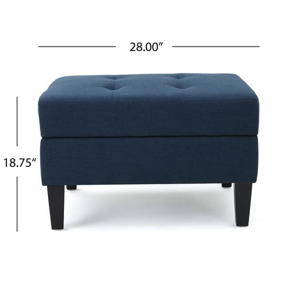 dimension image slide 1 of 3, Zahra Tufted Fabric Storage Ottoman by Christopher Knight Home