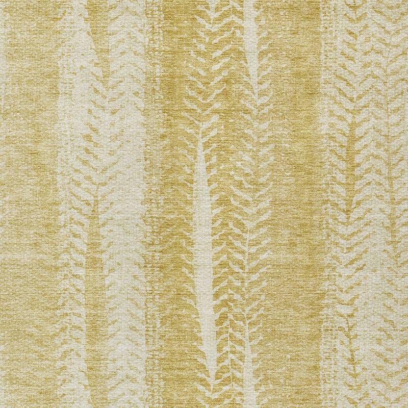 HomeRoots Botanical Leaves Transitional Rectangle Outdoor Rug