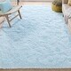 preview thumbnail 48 of 142, Nursery Decor Area Rug Fuzzy Carpet for Kids Children Play Mat 4' x 6' - Light Blue