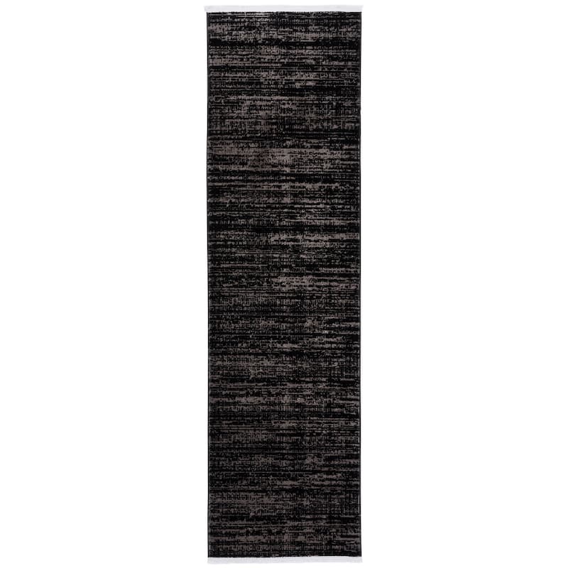 SAFAVIEH Mila Kerly Modern & Contemporary Rug - 2'2" x 8' Runner - Brown/Black