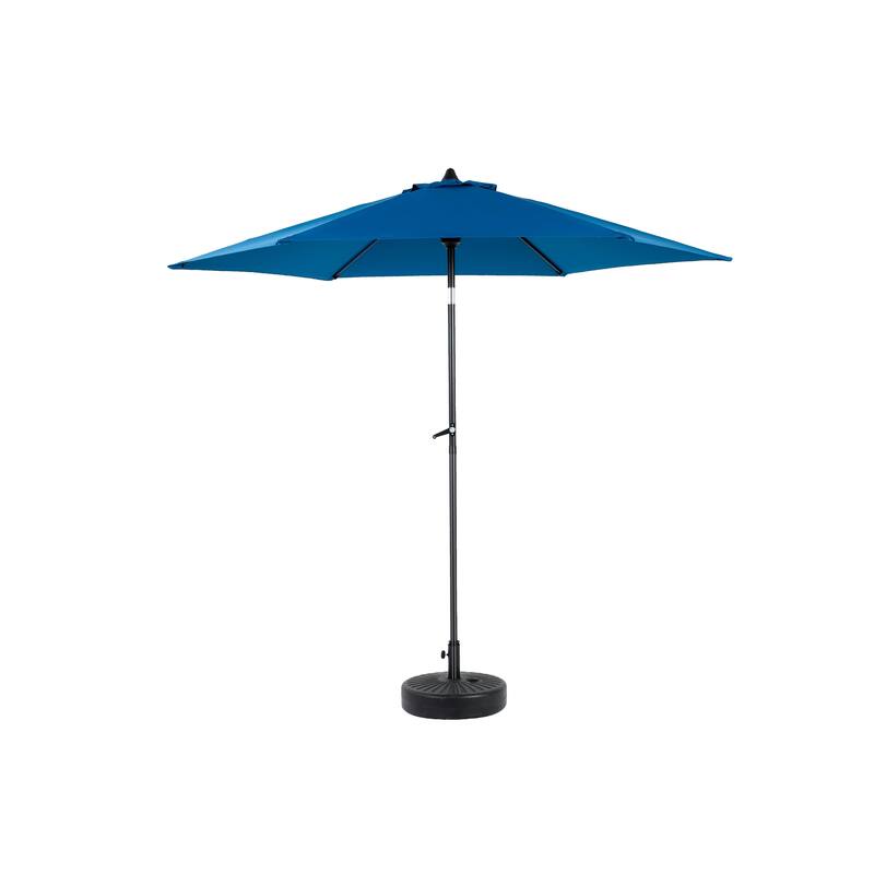 Anmytek 9FT Outdoor Patio Umbrella with Steel Frame,Market Umbrella 6 Sturdy Ribs (Base Not Included)