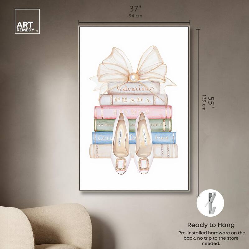 Bow And Buckles Canvas by Art Remedy