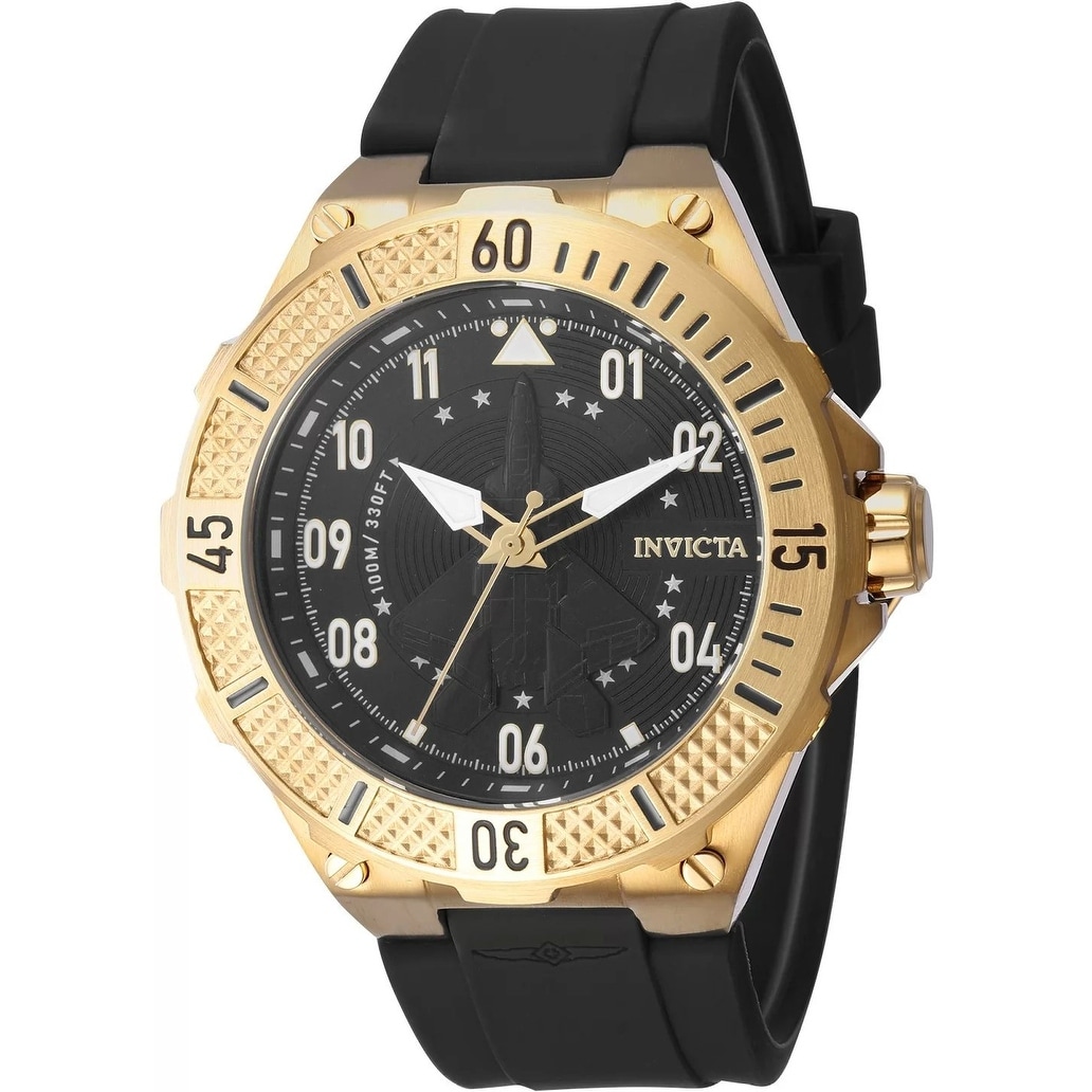 Invicta Men's 39889 Aviator Quartz Multifunction Black Dial Watch