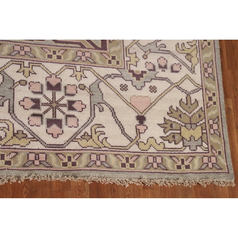 All-Over Oushak Oriental Large Area Rug Handmade Wool Carpet - 10'0" x 13'9"