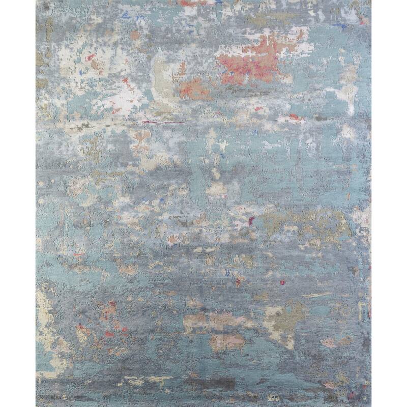 HomeRoots Abstract Contemporary Rectangle Area Rug - 120.00 in. x 96.00 in. x 0.25 in.