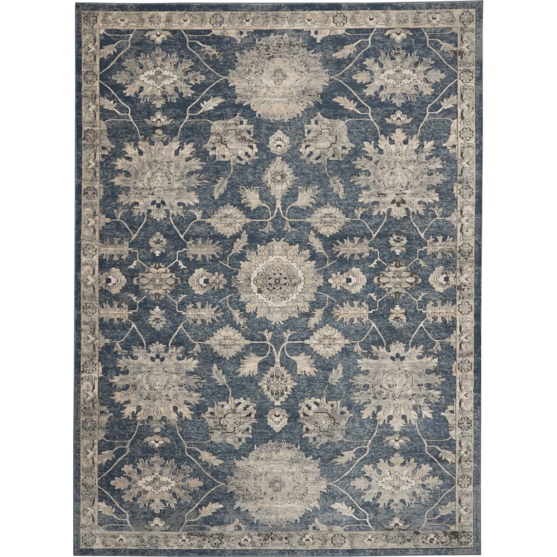 Nourison Concerto Classic Persian Medallion Blue Beige Area Rug
