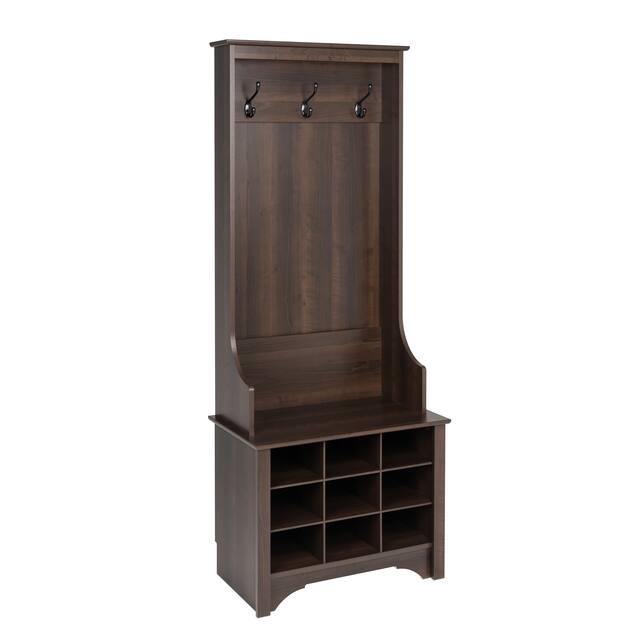 Prepac Hall Tree with Bench and Shoe Storage
