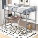 preview thumbnail 12 of 10, Twin Size Loft Bed with Built-in Desk and Shelf, Sturdy Metal & MDF Frame