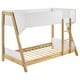 preview thumbnail 1 of 8, Wyatt Wood Twin Over Twin Bunk Bed White and Natural White / Natural