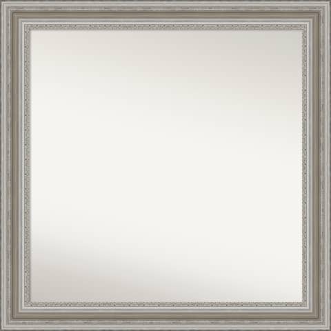 Choose Your Custom Size, 36-in side, Parlor Silver Framed Wall Mirror - Parlor Silver