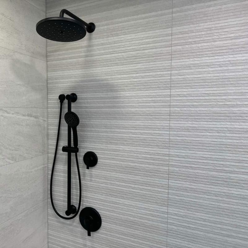 Crete 12x40 Matte Ceramic Relief Wall Tile - Large Format