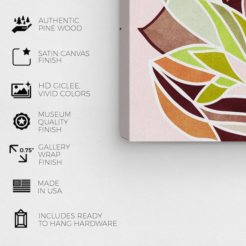 Wynwood Studio Canvas Animals Peeking Blossom Brown and Modern & Contemporary Wall Art Canvas Print