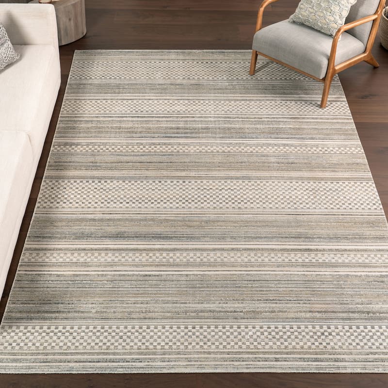 Nuloom Milan Indoor/Outdoor Machine Washable Area Rug - 4' x 6' - Sage Green