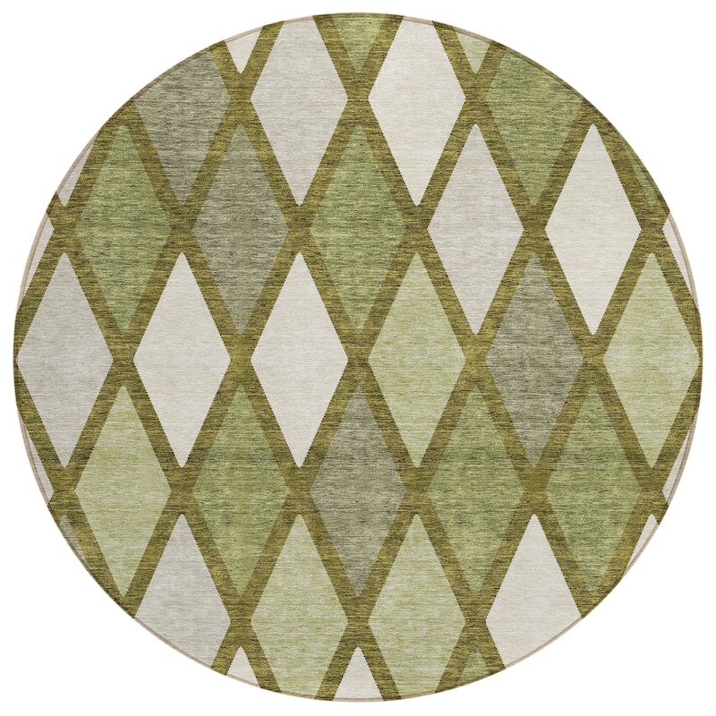 Machine Washable Indoor/ Outdoor Chantille Prism Diamond Rug