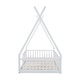 preview thumbnail 11 of 20, Wood House Bed Floor Bed Twin Size Frame Bed with Fence