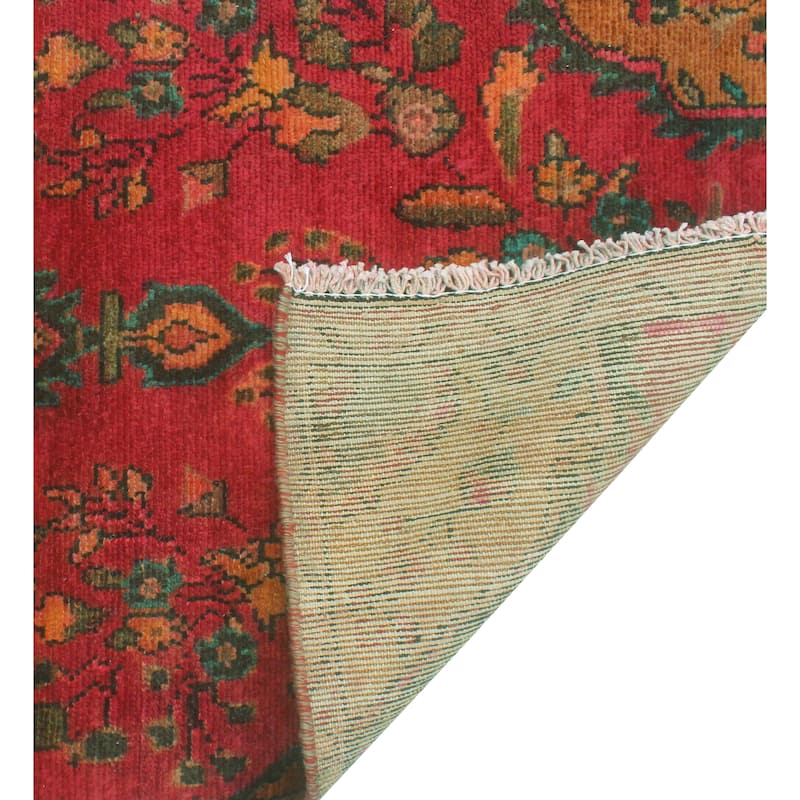 Fine Vintage Distressed Annalise Red/Brown Runner - 2'4" x 8'3"