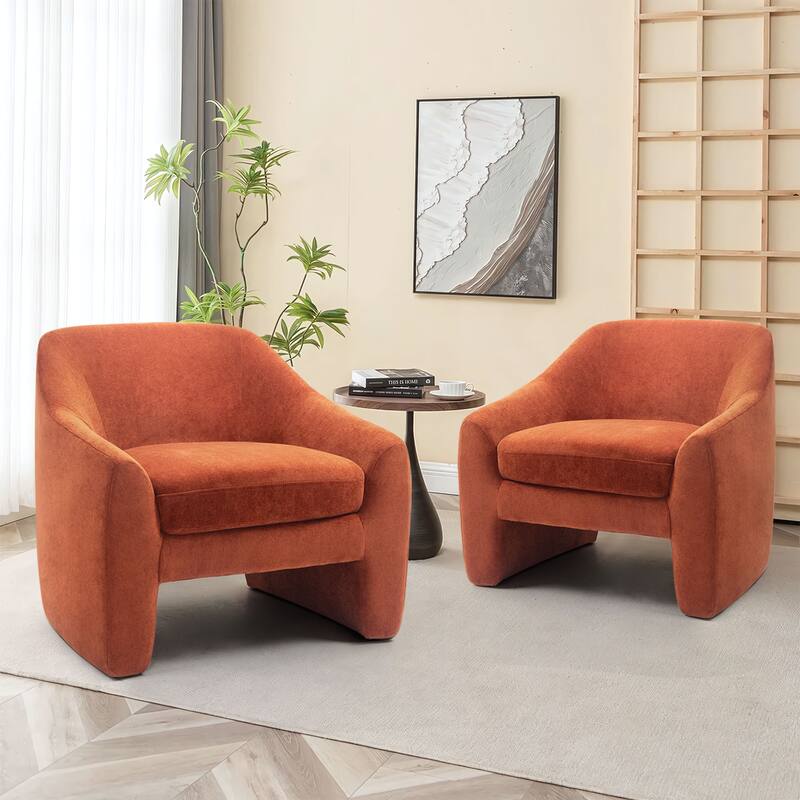 Nordic-style Upholstered Barrel Chair