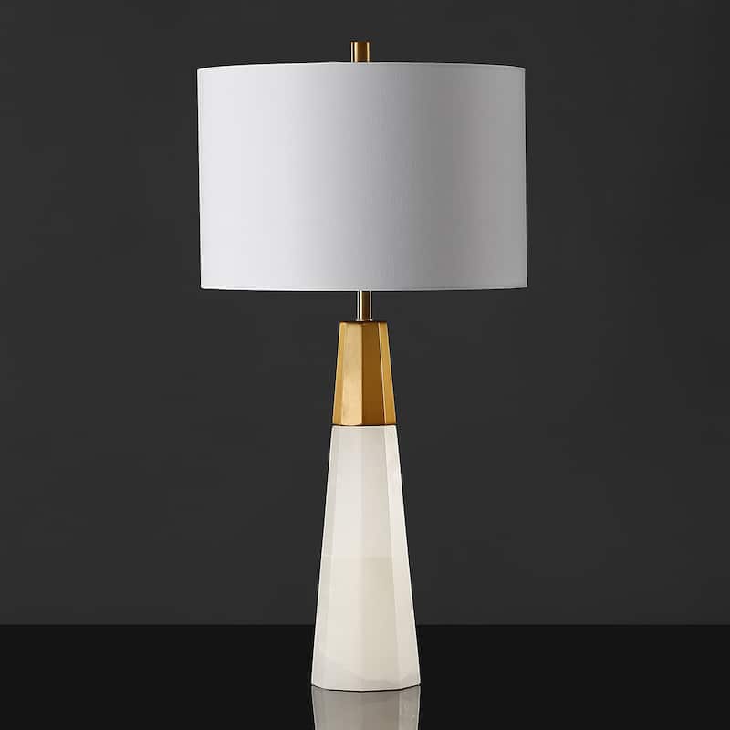 SAFAVIEH Couture Lighting Gumersinda 29-inch Alabaster Table Lamp - 15 In W x 15 In D x 29 In H - 15Wx15Dx29H