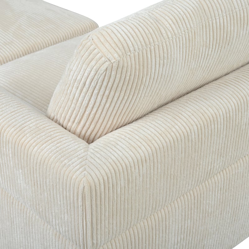 97.2" L-Shaped Modular Sectional Sofa with Ottoman (6-Seater)