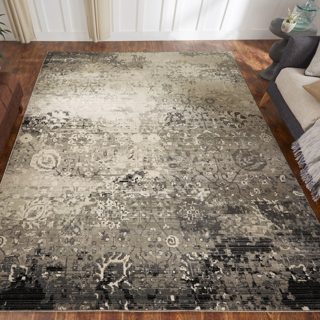 Porch & Den Hocken Distressed Earth Tones Geometric Area Rug