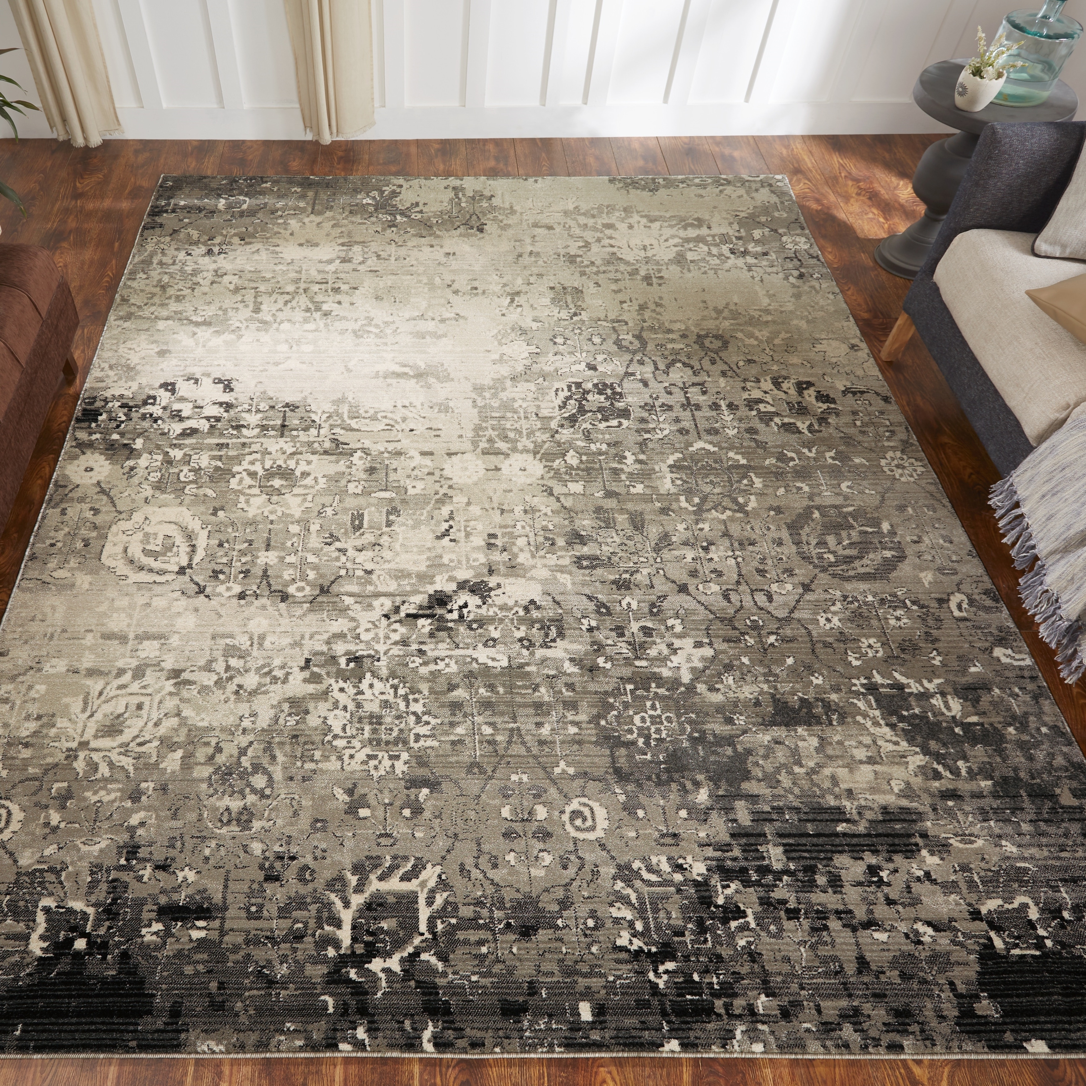 Porch & Den Hocken Distressed Earth Tones Geometric Area Rug