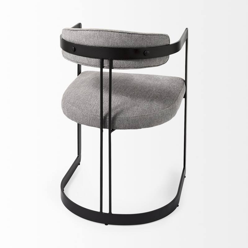 Upholstered Dining Arm Chair with Metal Frame and Cushion - 21” x 20” x 30”