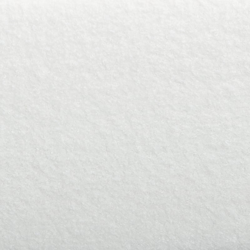 Boucle Upholstered Bed Frame, Soft White Fabric Platform Bed with Solid Wood Legs