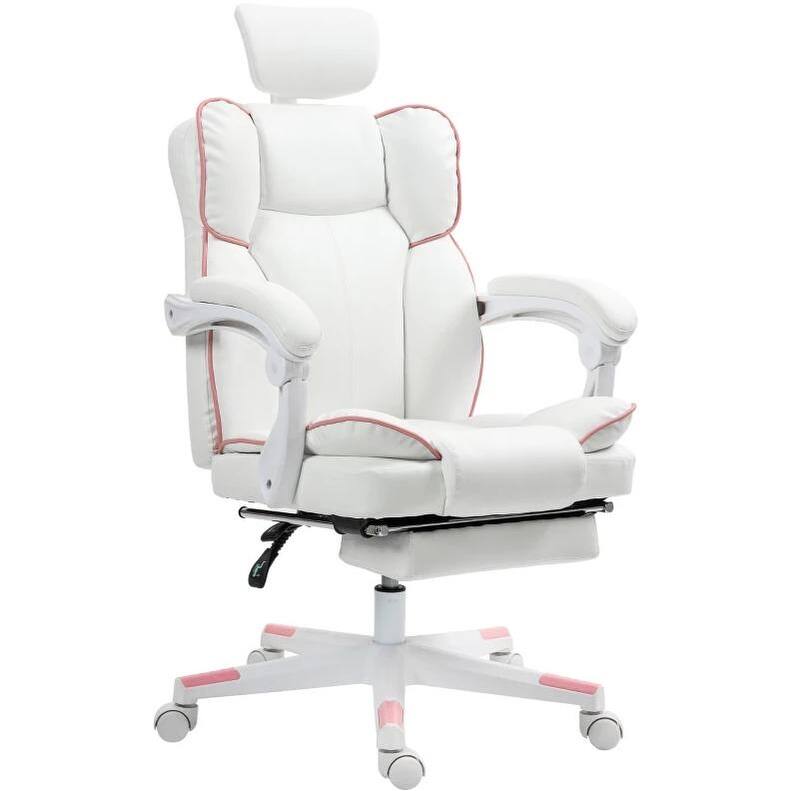 Practical Gaming Office Chair, Specially Designed for Home Gamers & Office Workers, Features Reclining Function & Footrest