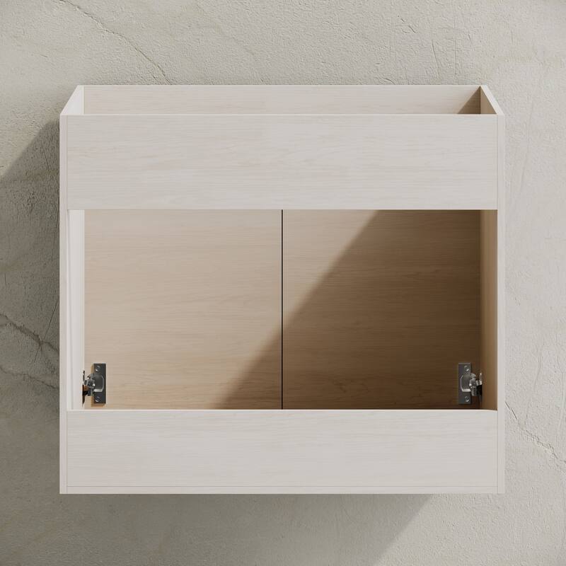 St. Tropez 24" Wall-Mounted Bathroom Vanity Cabinet Without Top In White Oak - 24