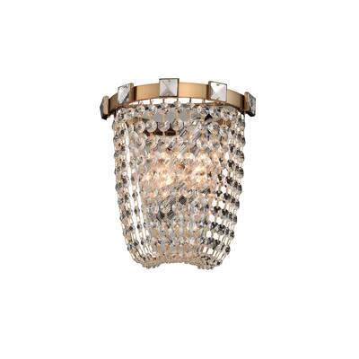Allegri 027920-FR001 Impero 9" Tall Wall Sconce with Firenze Crystal
