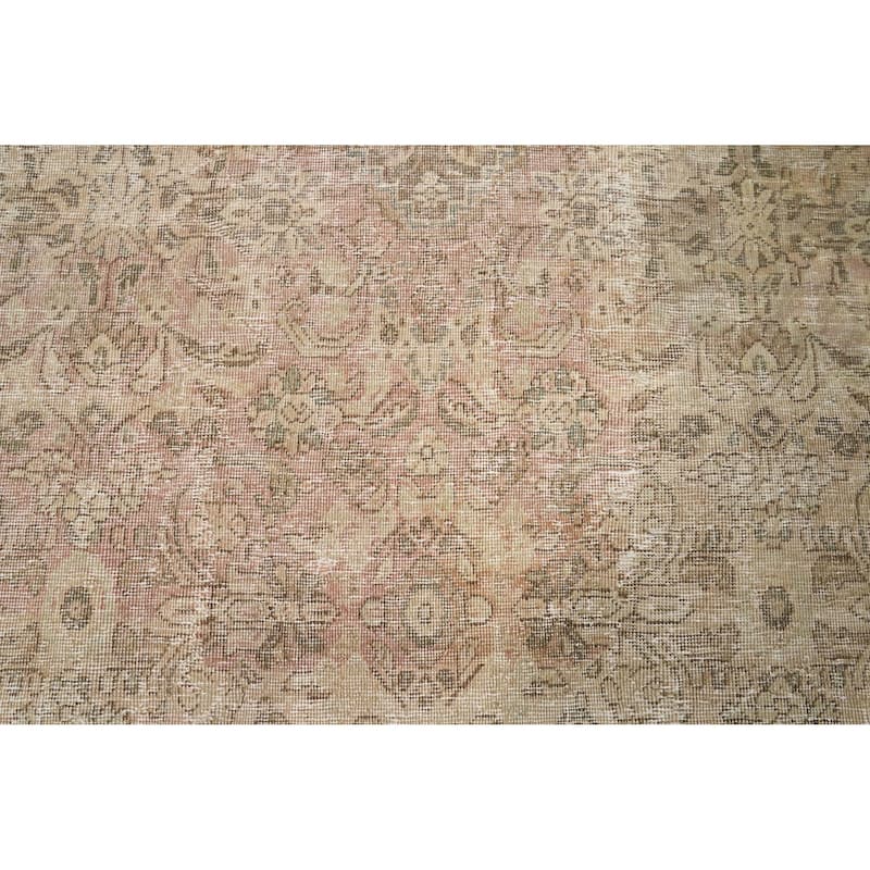 Hand Knotted Oriental 100% Wool Carpet Traditional Floral Beige & Ivories Mahal Area Rug - 13' 1'' X 9' 4''