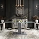 preview thumbnail 4 of 16, Furniture of America Resk Modern 72-inch Glass Top Wood Dining Table