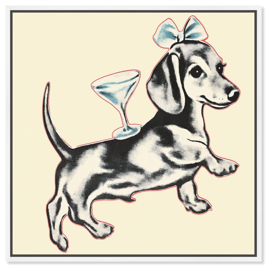 Martini Pup II Canvas by Art Remedy