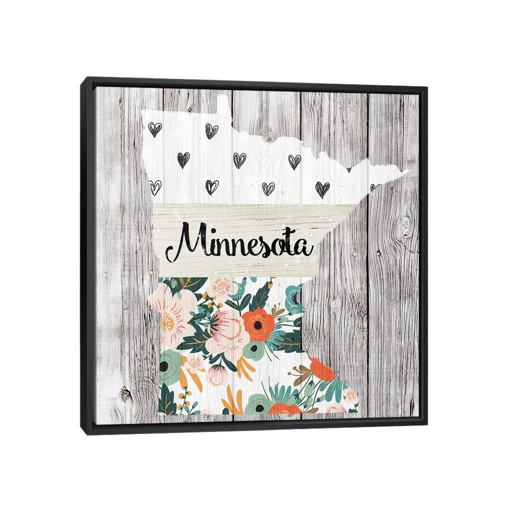 iCanvas "Minnesota" by Front Porch Pickins Framed Canvas Print