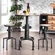 preview thumbnail 4 of 5, Furniture of America Cess Contemporary Black Metal Barstools (Set of 2)