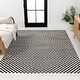preview thumbnail 13 of 23, JONATHAN Y Sofia High-Low Modern Minimalist Checkered Monotone Ivory/Cream Indoor/Outdoor Rug Black/White - Rectangle - 2' 11" x 5'