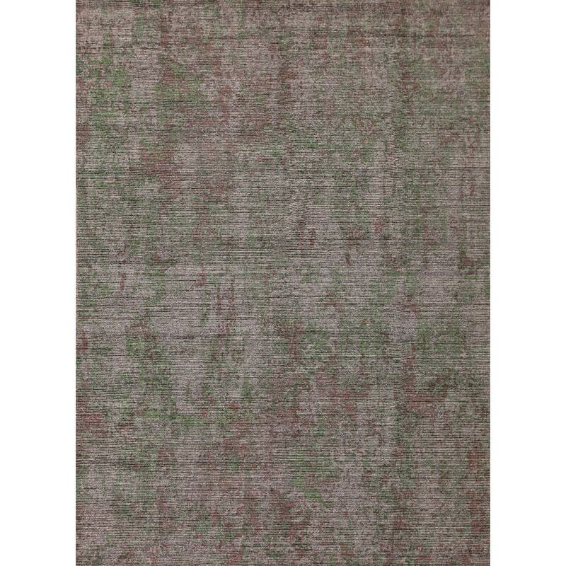 Abstract Modern Area Rug Hand-Knotted Bedroom Wool Carpet - 8'0"x 9'9"