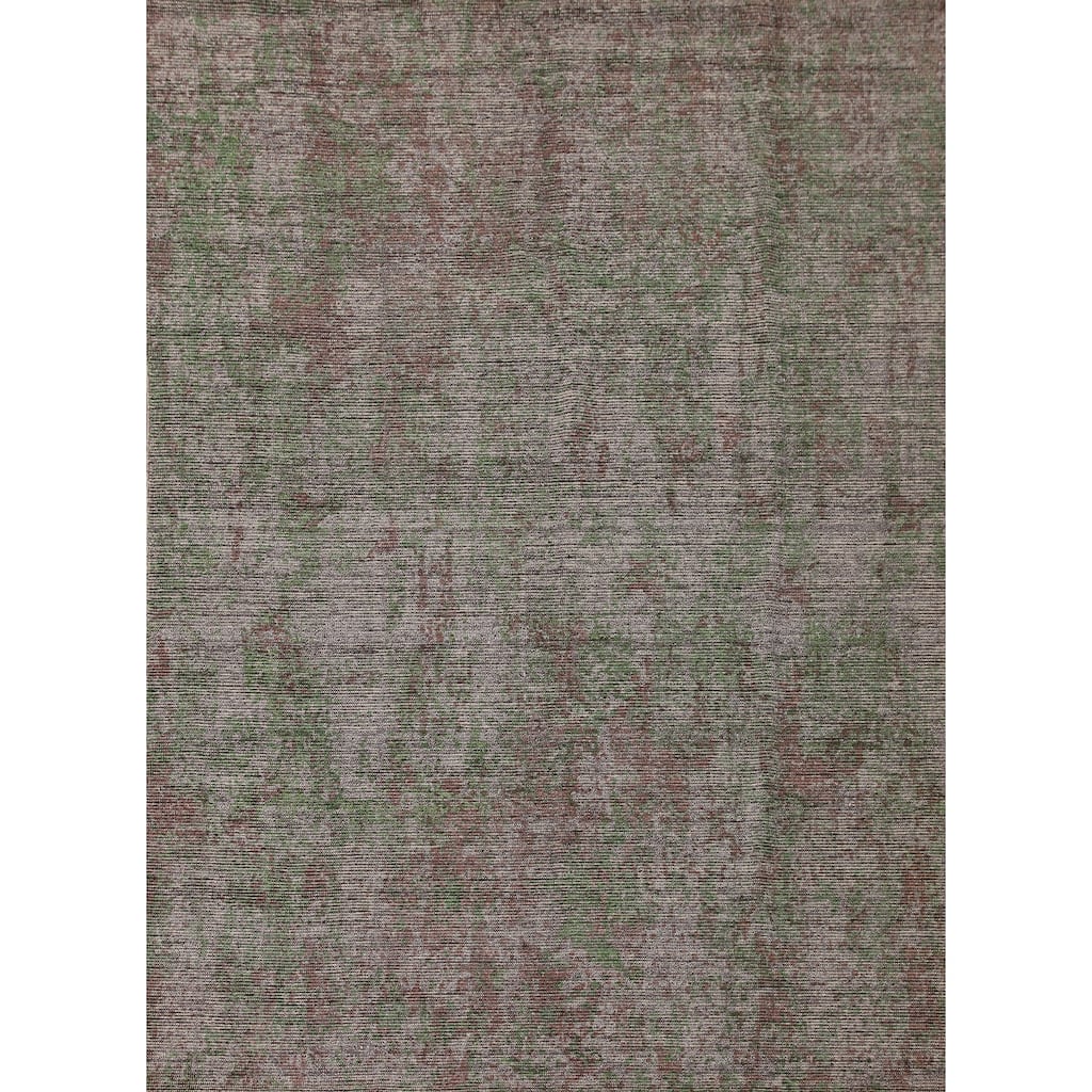 Abstract Modern Area Rug Hand-Knotted Bedroom Wool Carpet - 8'0"x 9'9"