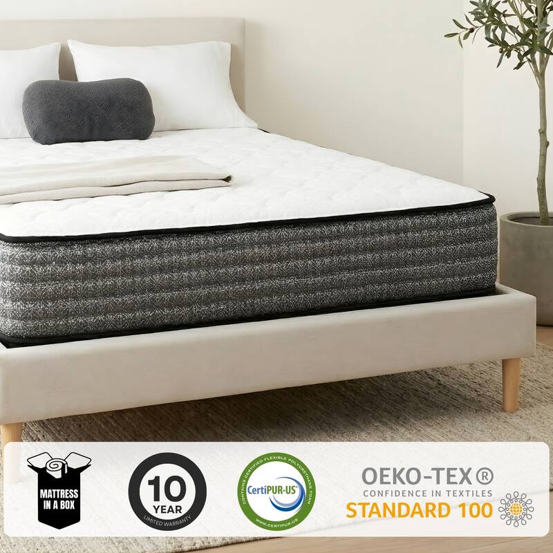Majestic 12-Inch Medium Gel Memory Foam Hybrid Mattress in a Box