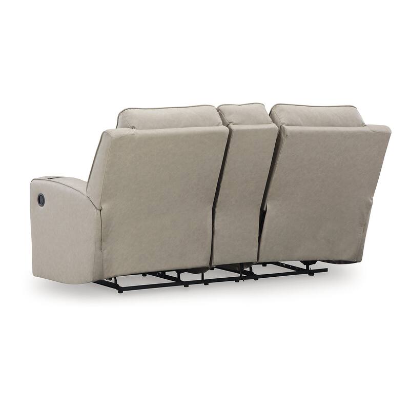 Signature Design by Ashley Lavenhorne Reclining Loveseat with Console - 77"W x 42"D x 43"H