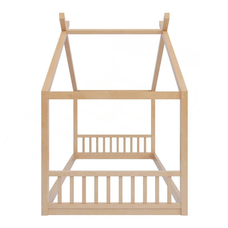 Charming Montessori Style Kids' Floor Bed for Fun and Safety