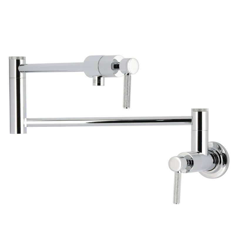 Kingston Brass KS410.KNL Convergent 4 GPM Wall Mounted Single Hole Pot - Polished Chrome