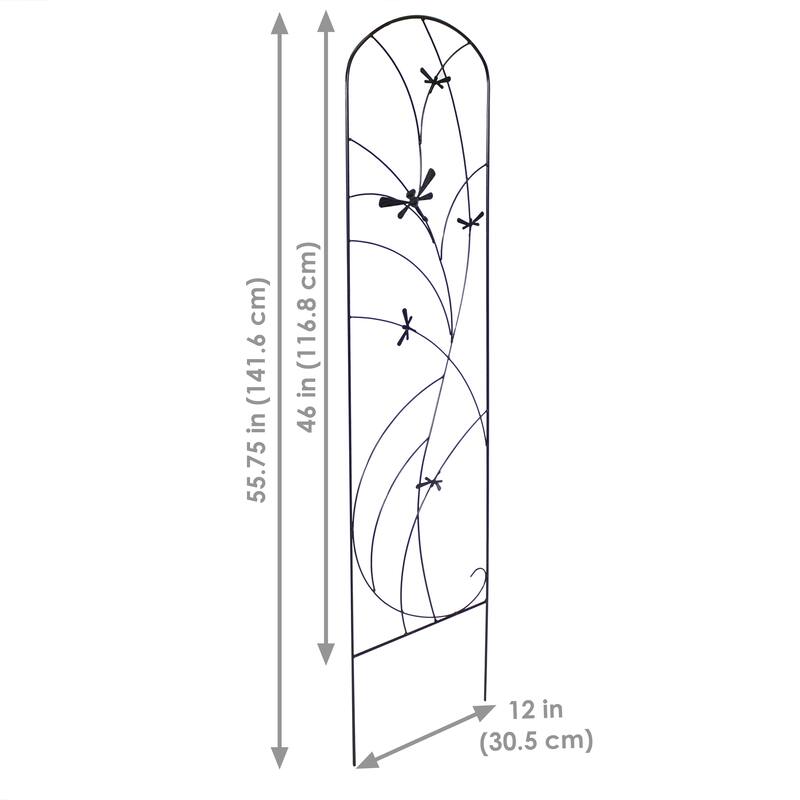 Sunnydaze 55.75" Dragonfly Delight Garden Trellis for Climbing Plants - 12.5" x 55.75"