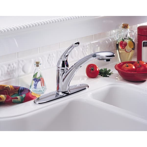 Shop Delta 472 Dst Signature Pull Out Kitchen Faucet Chrome